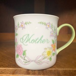 Vintage Floral “Mother” Coffee Cup